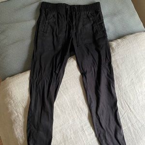 Black linen pants